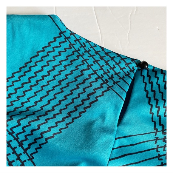 VINTAGE - CROSSROADS PRINT 80’S DAY DRESS sz. 38 - Picture 4 of 10